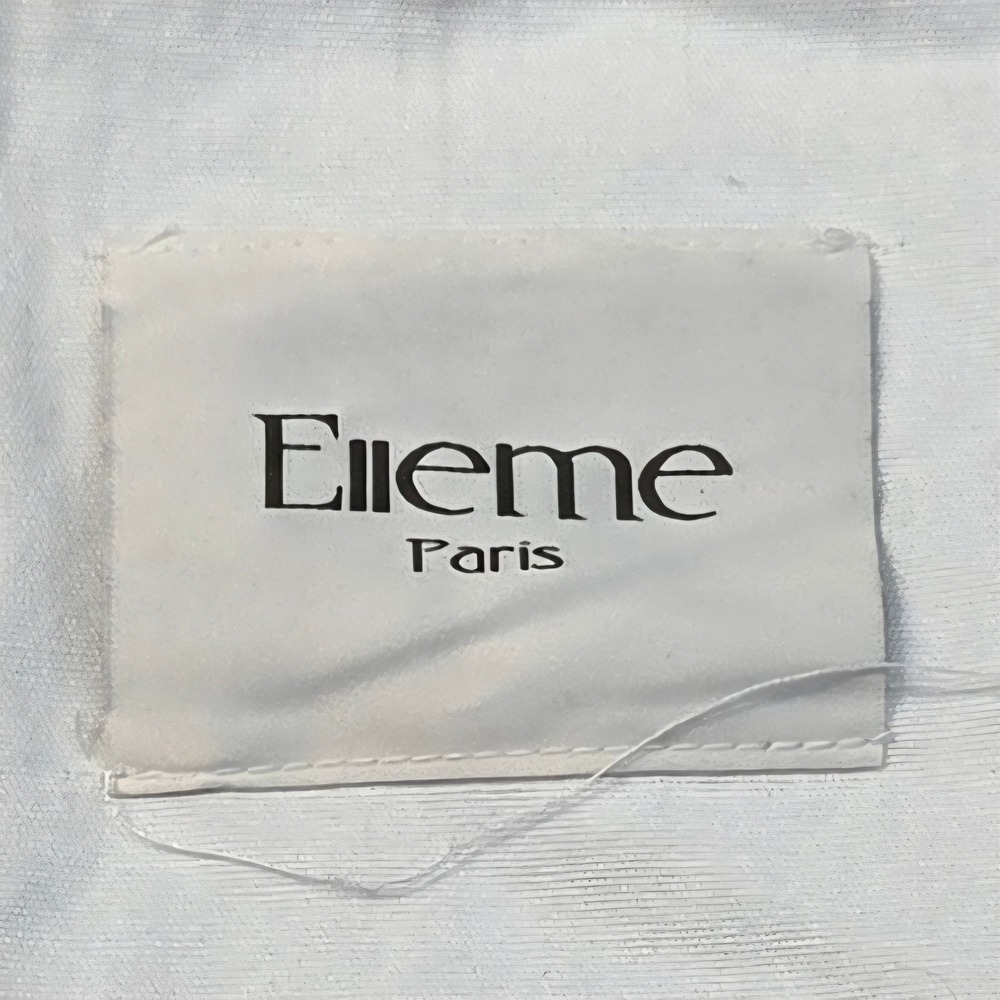 Elleme Paris White Canvas Drawstring Dust Bag Large 18.5 x 19.5 Designer Storage